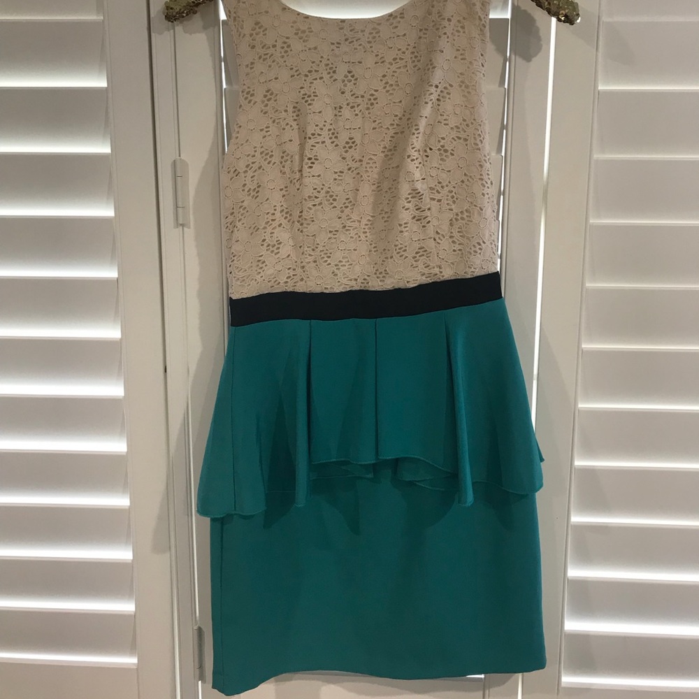 Peplum lace dress